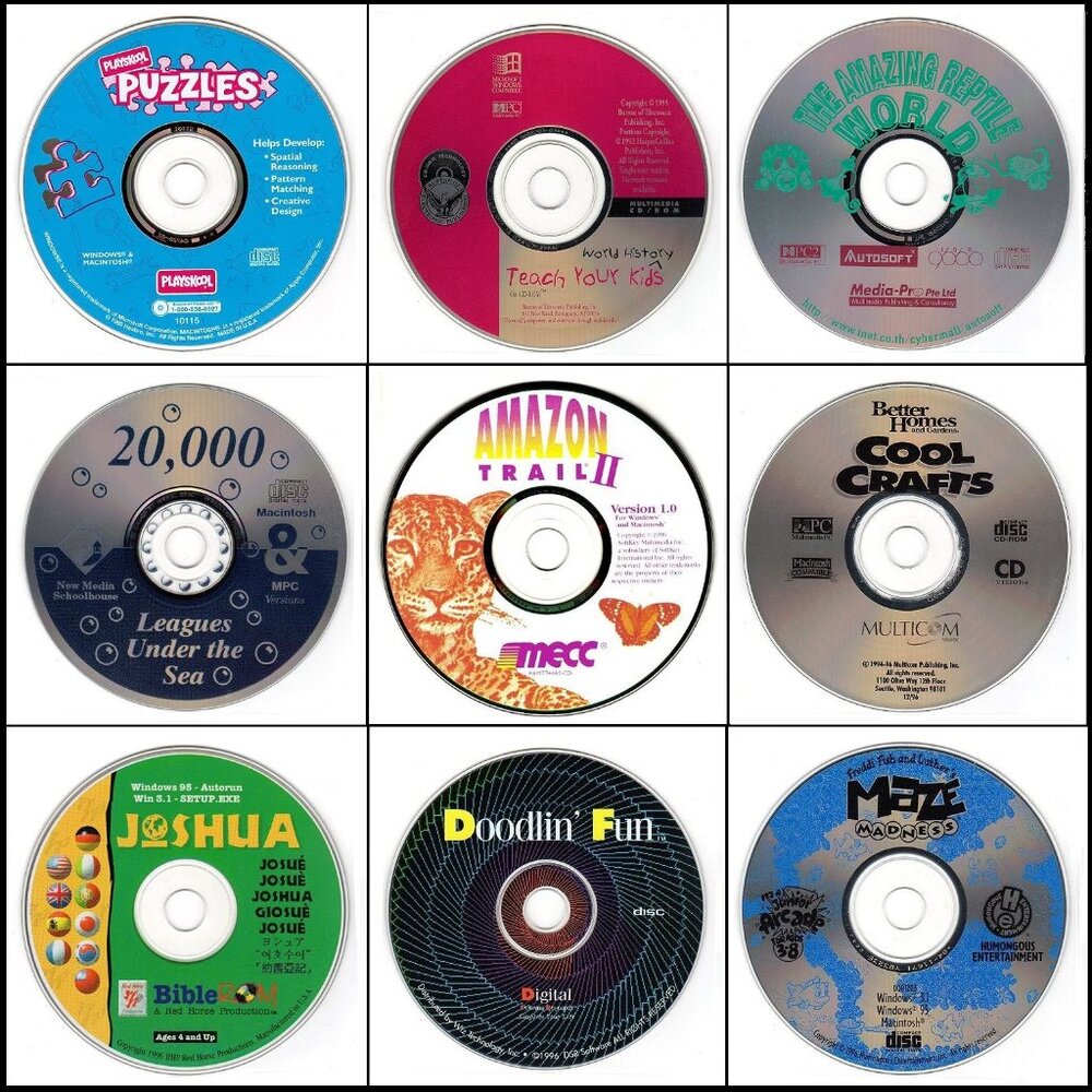 9CD Vintage KIDS LOT #5 (1994-1995) NEW or LIKE NEW in sleeves as pictured!